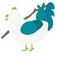 A white and sea chicken