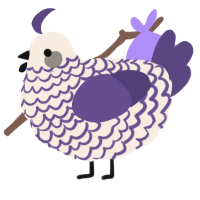 A cream and overcast chicken with a lace pattern