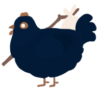 A tumblr chicken with a head pattern