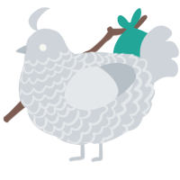 A mist chicken with a lace pattern