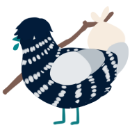 Silent Night, a tumblr and mist chicken with a bar pattern