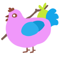 A lavender and sky chicken