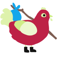 Abble, a crimson and apple chicken
