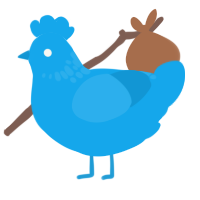 A sky chicken with a neck-speckle pattern