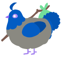 A ash and ultramarine chicken with a head pattern