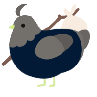 A tumblr and grey chicken with a head pattern