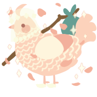 A rose chicken with a lace pattern