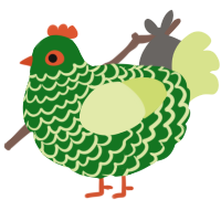 A leaf and lemon chicken with a lace pattern