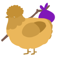 A honey and gold chicken with a head pattern