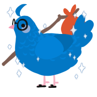 A sapphire chicken with a half-lace pattern