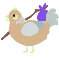 A beige and silver chicken with a neck-speckle pattern