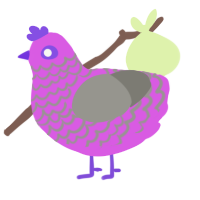TV Static, a orchid and ash chicken with a lace pattern