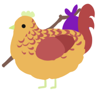 A honey and red chicken with a half-lace pattern