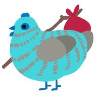 Soul Lantern, a aqua and ash chicken with a bar pattern