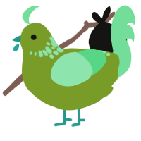 A chartreuse and spring chicken with a neck-speckle pattern