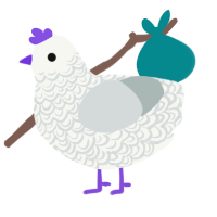 A white and silver chicken with a double-lace pattern