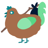 A brown and spring chicken