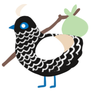 Hostess Cupcake, a sable and cream chicken with a lace pattern
