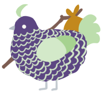 A overcast and gluppy chicken with a lace pattern
