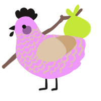 joghurt, a lavender and beige chicken with a lace pattern