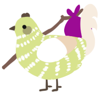 zephyr, a lemon and cream chicken with a bar pattern