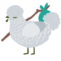 A mist chicken with a lace pattern