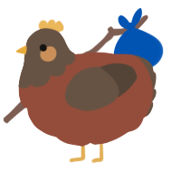 A russet and bark chicken with a head pattern
