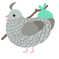 A silver and ash chicken with a lace pattern