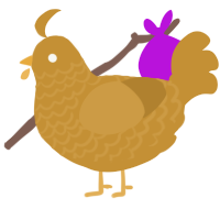 A gold chicken with a lace pattern