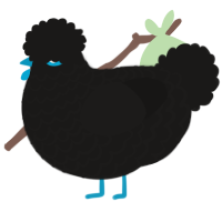 A sable chicken with a lace pattern
