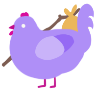 A lilac chicken