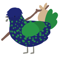 (unnamed), a navy and viridian chicken with a speckle pattern