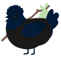 A sable and tumblr chicken with a head pattern