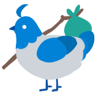 A mist and sapphire chicken with a head pattern