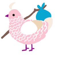 Tulip, a rose and cream chicken with a lace pattern