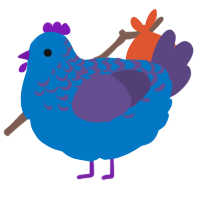 A sapphire and overcast chicken with a half-lace pattern
