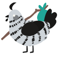 A mist and sable chicken with a bar pattern