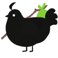 A black chicken with a double-lace pattern