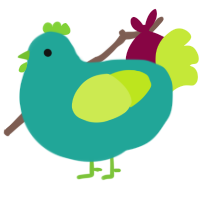 Breezy Lime, a turquoise and lime chicken
