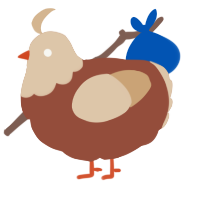 A russet and beige chicken with a head pattern