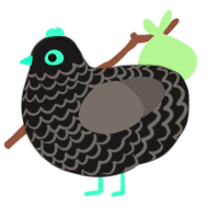 Cosimo, a sable and grey chicken with a lace pattern