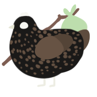 A sable and bark chicken with a speckle pattern