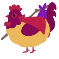 A honey and wine chicken with a head pattern