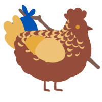 hazelnut latte, a russet and honey chicken with a half-lace pattern