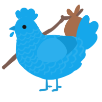 A sky chicken with a lace pattern