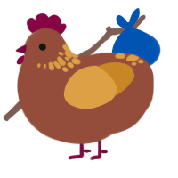 roasted, a russet and orange chicken with a neck-speckle pattern