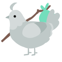 A silver chicken with a head pattern