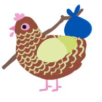 (unnamed), a russet and lemon chicken with a lace pattern