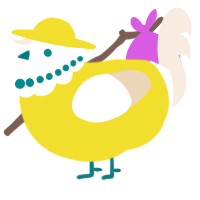 A yellow and cream chicken with a head pattern