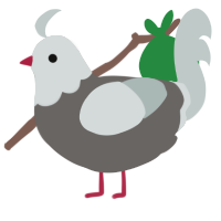 A grey and silver chicken with a head pattern